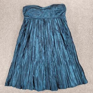 Calypso St. Barth Strapless Dress Womens 2 Blue Green Silk Cocktail Mini New